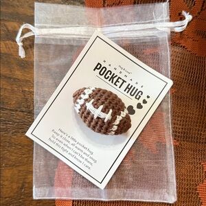 Handmade football crochet Pocket Hug